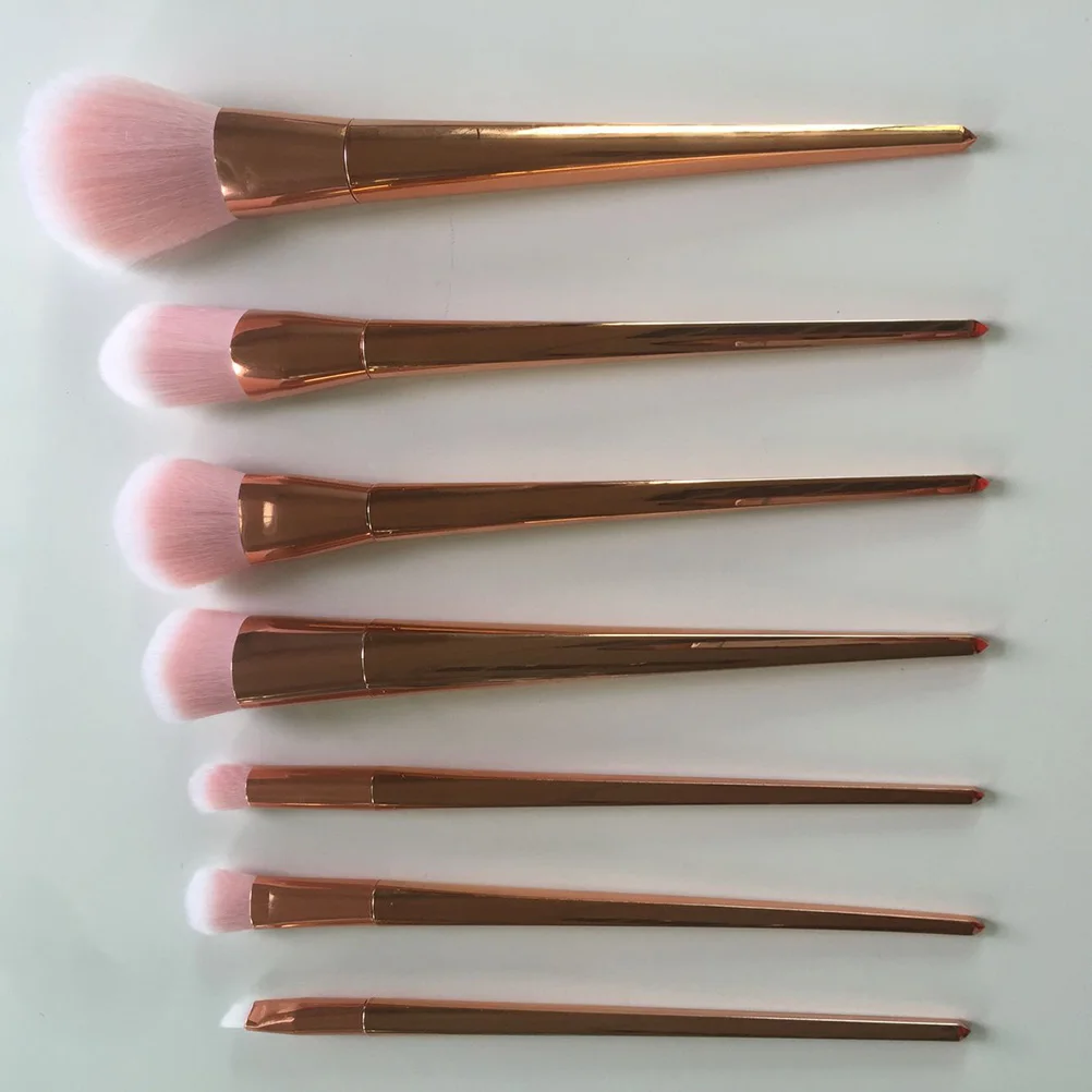 

7pcs Professional Makeup Brush Set For Eyeshadow Powder Foundation Face Blush Applicator Reusable Soft Sterile Hygienic Portable