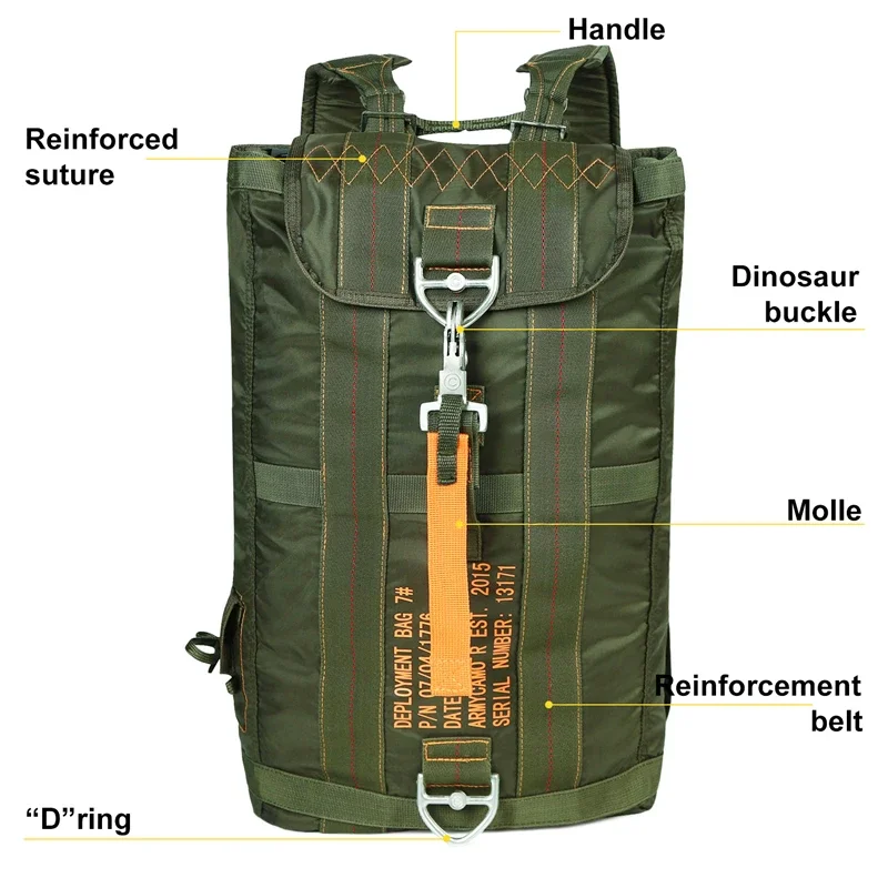 Parachute Bags Camping Backpack Waterproof Hiking Backpack for Men Women Lightweight Travel Backpacks Daypack Outdoor Back Pack