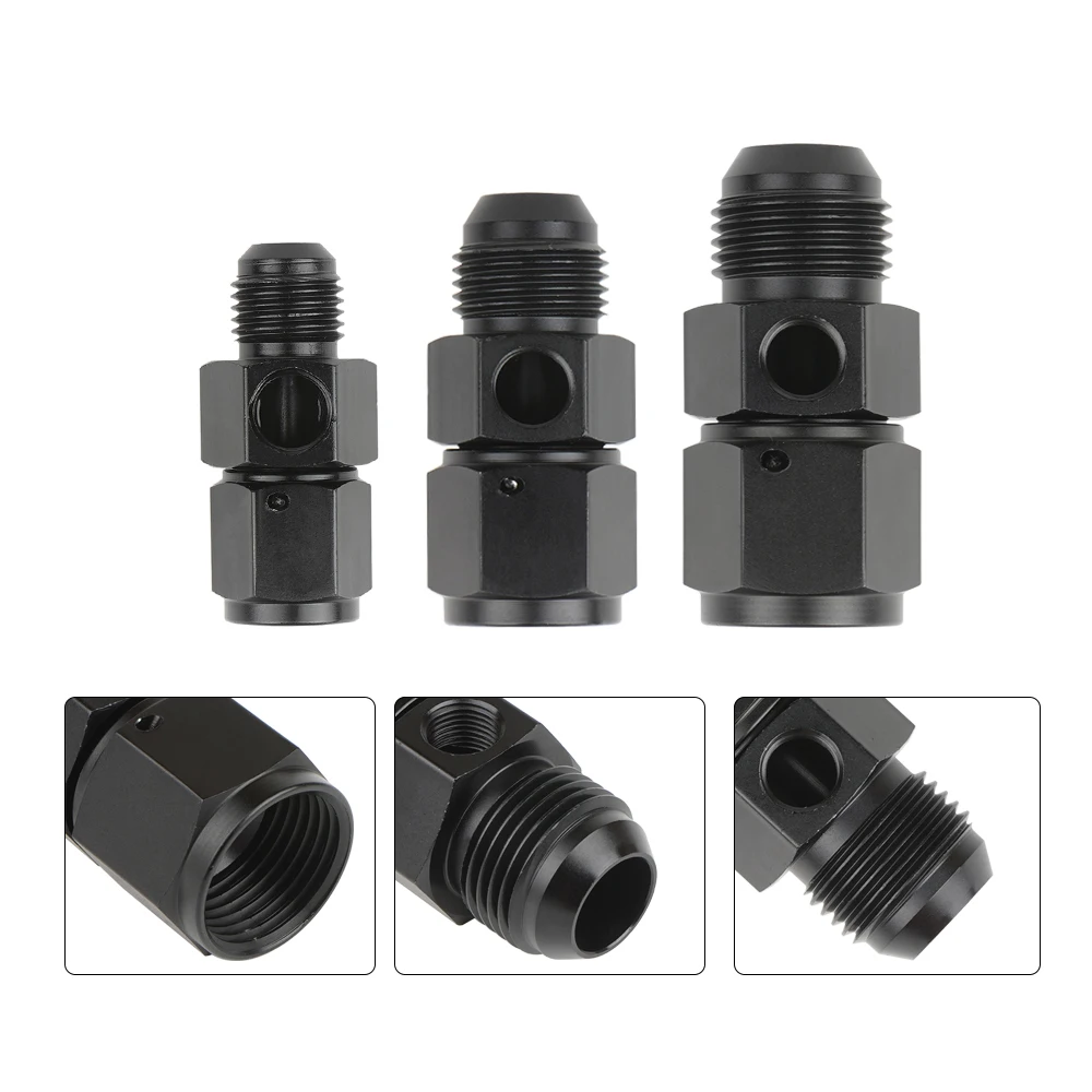 1Pc Flare Fuel Pressure Take Off Hose Pipe Adapter Fittings Female To Male AN6/AN8/AN10 with 1/8 NPT Port Universal Car Parts