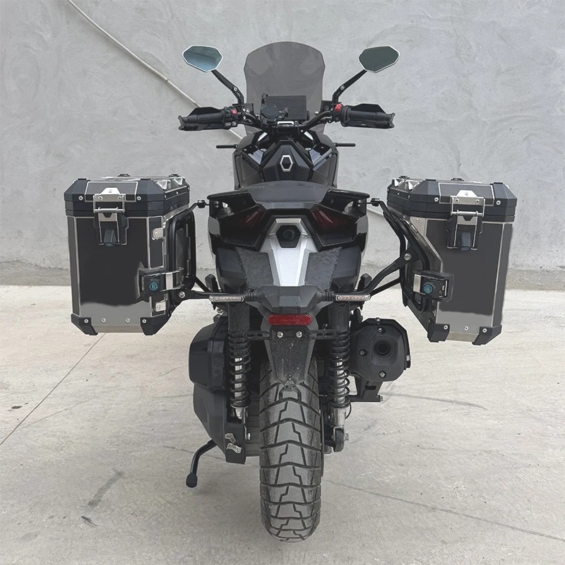 2026-2025 New 368G Motorcycle Pannier Rack Luggage Side Box