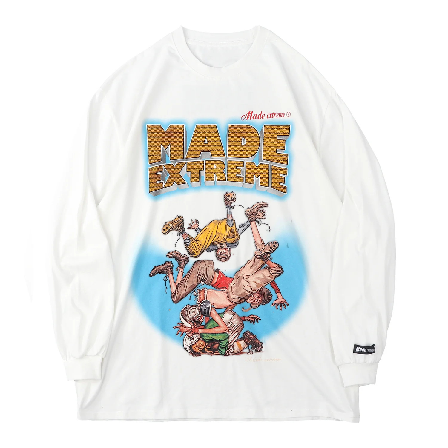 

extreme MADE Retro Anime Character English Sweatshirt Men Hip Hop Streetwear Harajuku O-neck Pullover Sweatshirts Men Cotton Top