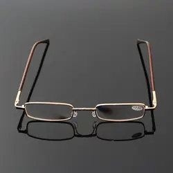 Elegant Eye Protection Reading Glasses Ultralight Metal Square Eyeglasses Presbyopic Eyewear for Men Women