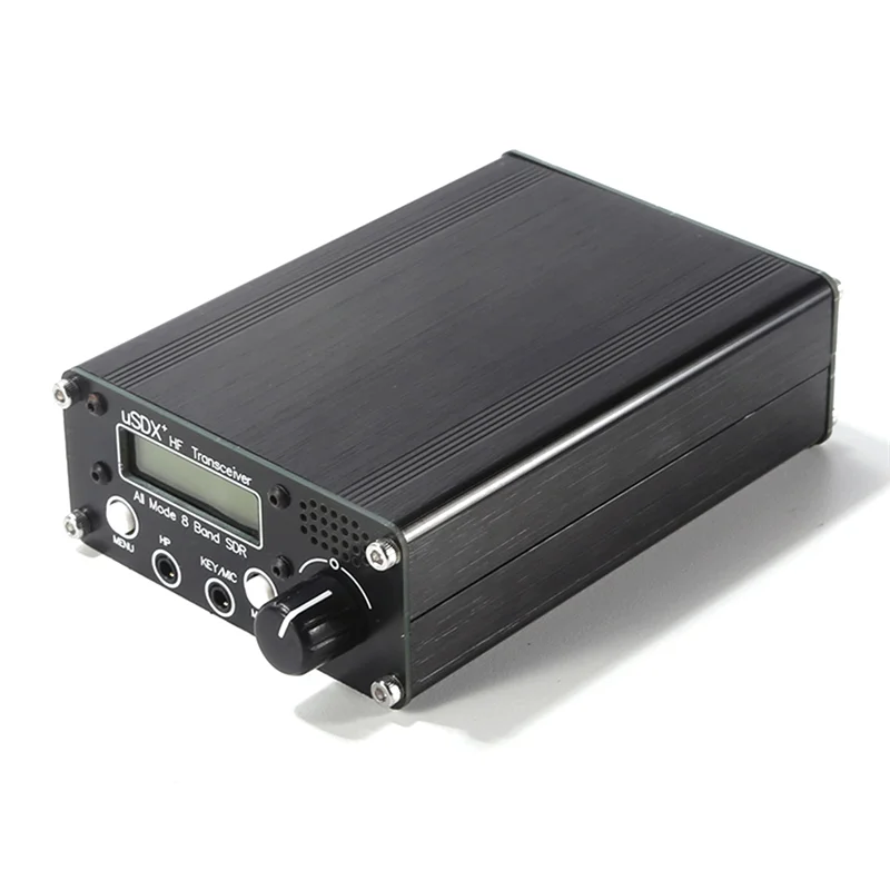 Transceptor LCD com alto-falante display, microfone transceptor hf com plug eu, usdr usdx + v2, 8 banda, sdr, ssb, qrp