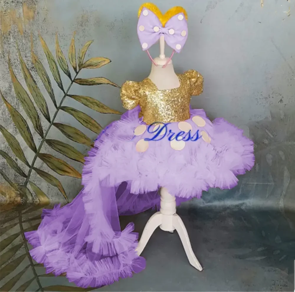 Robe à fleurs blanches personnalisée pour filles, motif papillon et diamant avec nœud, sans manches, pour mariage, fête d'anniversaire, spectacle, robe de sainte Communion