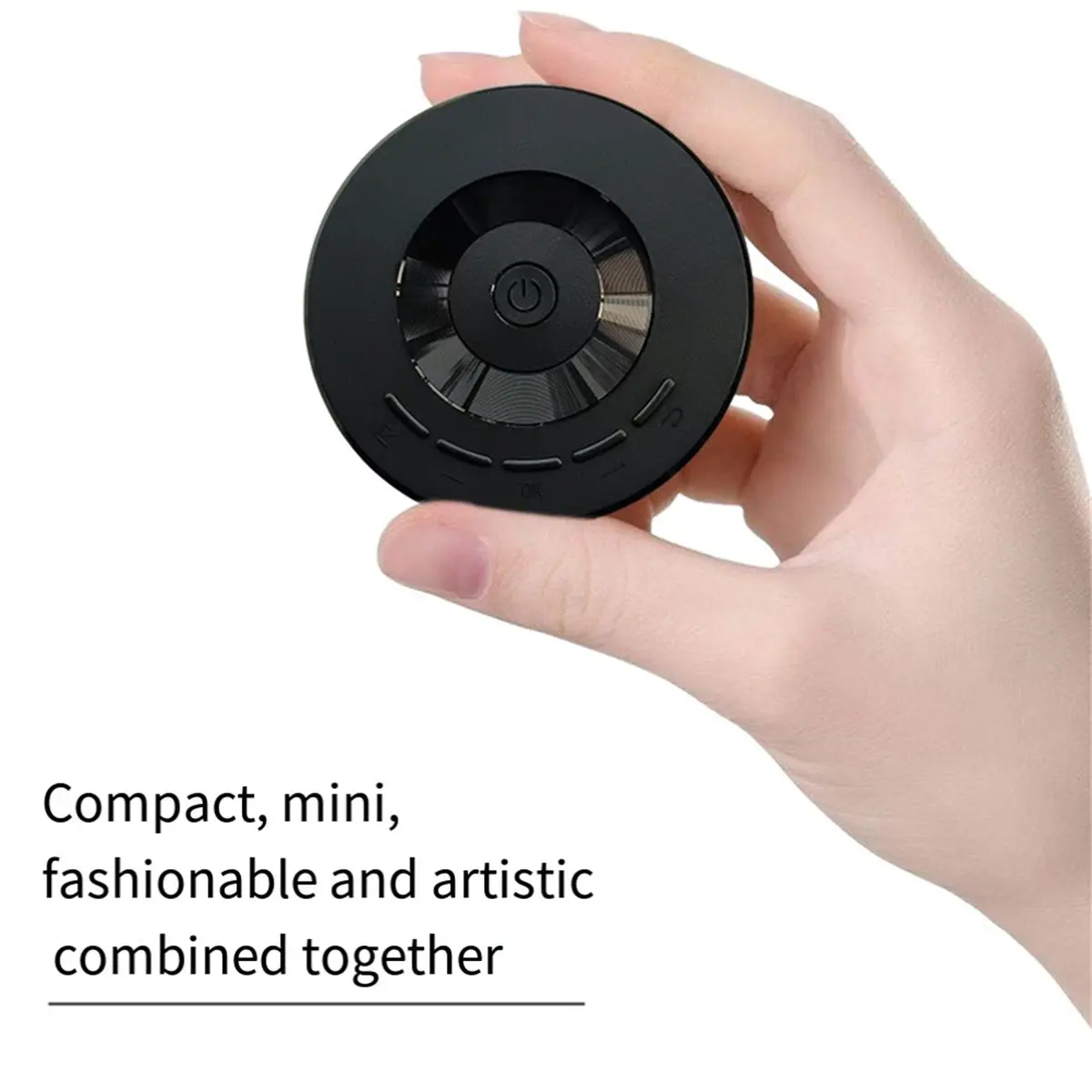 New Electronics Mini Round Projector Wired Screen Mirroring Supports Screen Mirroring for Android IOS USB Flash Drives 1080P MP4