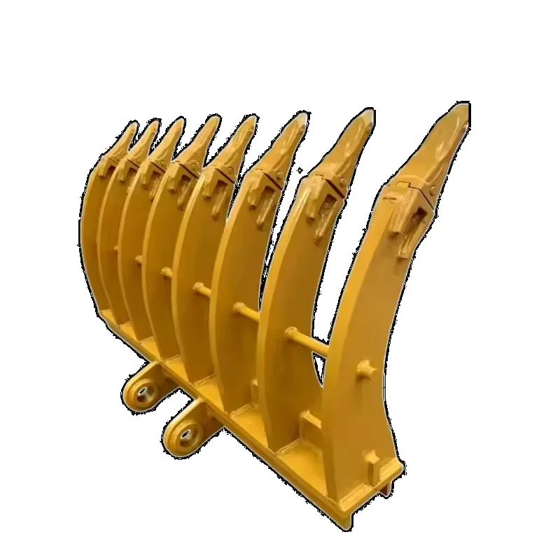 Hot Sale Root Rake Grapple, 1-50Ton Excavator Ripper Rake, Heavy-Duty Digging Bucket Attachment