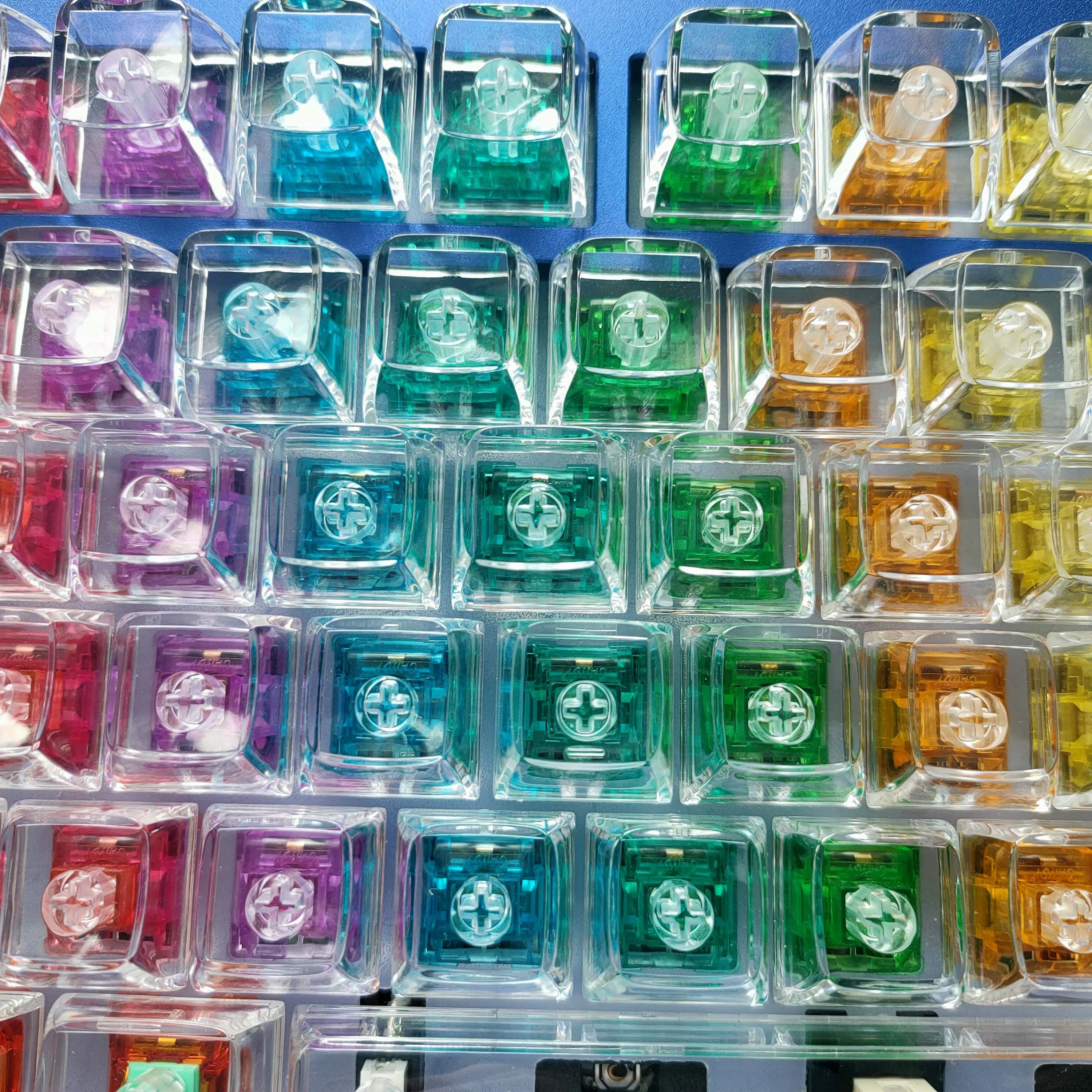 132 Keys Crystal Transparent Keycaps For MX Switch Gaming Mechanical Keyboard RGB Backlit lceberg PC Keycap Custom DIY Key Caps
