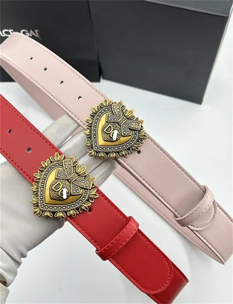 2024 New Leather Belt for Women All-match Genuine Leather D Letter Buckle Belt Ladies' Fashion Decoration Jeans Belt for Men