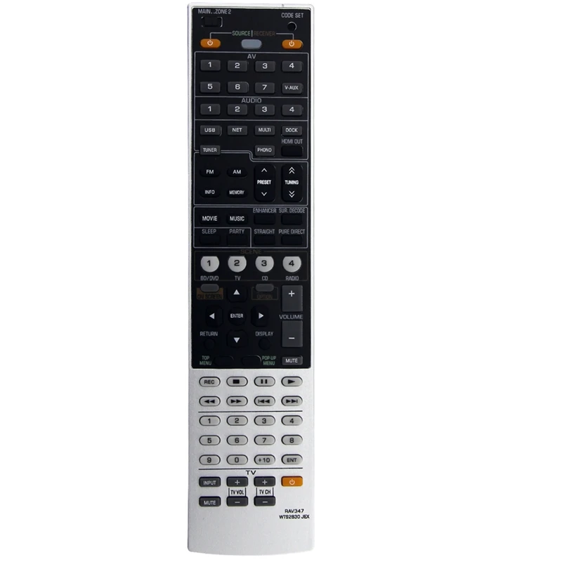 RAV347 WT92830JEX Replaced Remote Control For Yamaha AV Receiver RX-V1067BL RX-V1067 RXV1067BL RXV1067 RX-A1000