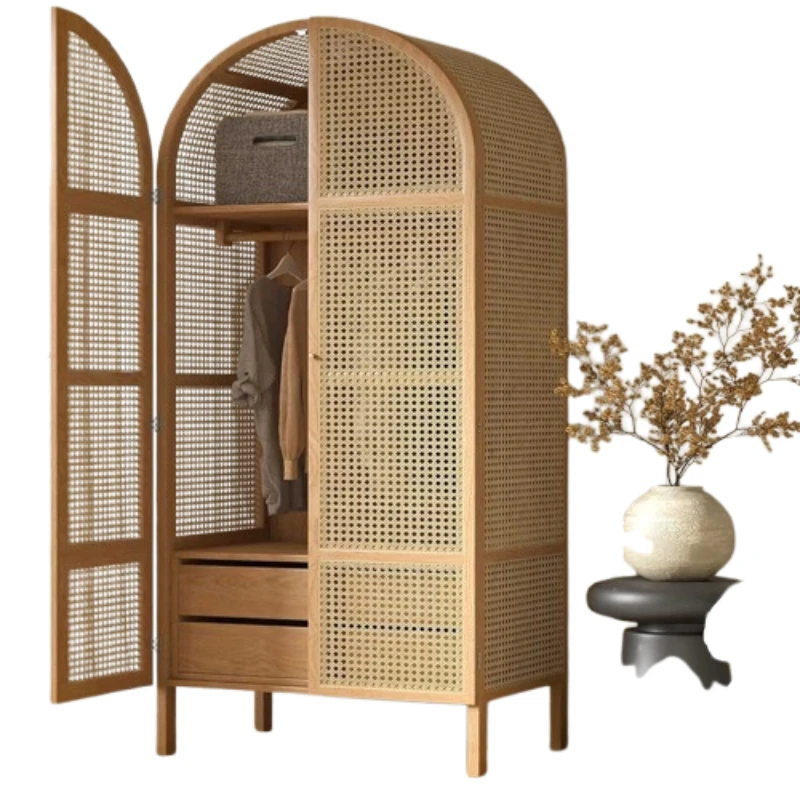 Lemari Pakaian Kayu Modern untuk Wanita, Lemari Pakaian dengan Laci Sederhana, Szafa Tekstylna Na Ubrania, Perabot Ruang Tamu