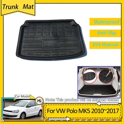 Car Trunk Mat For Volkswagen VW Polo 6R 6C 61 Mk5 2010~2017 Accessories Cargo Boot Pad Protective EVA Waterproof Carpet Liner