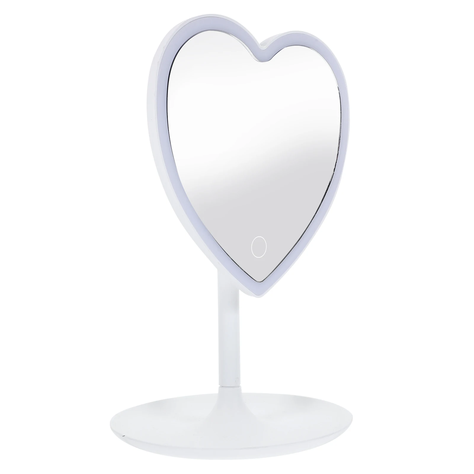 مرآة زينة لسطح المكتب مضاءة محمولة على شكل مكياج LED، سطوع قابل للتعديل لحلاقة المكياج #2