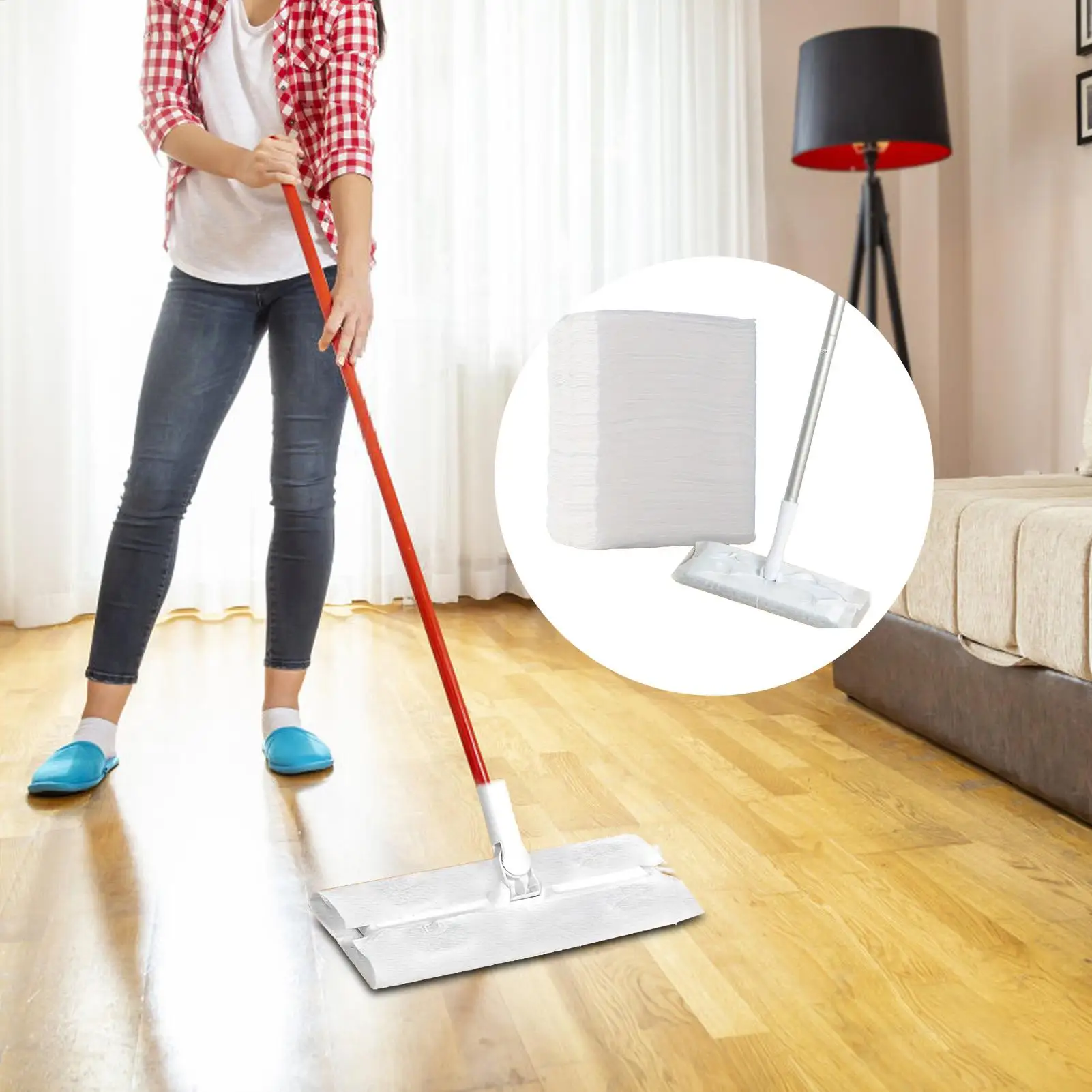 Dry Mop Refills 100 Pieces Bathroom Dust Mop Cloths Microfiber Dry Sweeping Pads For Commercial Home Hardwood Dormitory