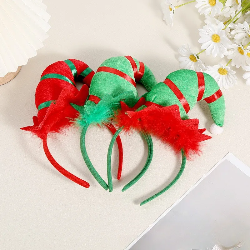 Christmas Headbands Set with Elves and Reindeer for Costume Parties