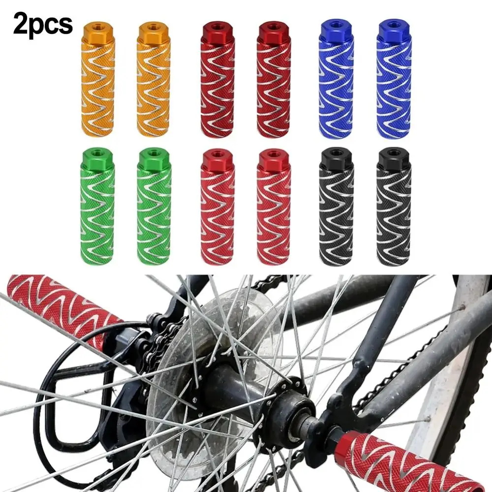 

1 Pair Anti-Skid Bike Footrest Lever Axle Pegs Easy To Install Aluminum Alloy Bicycle Rear Footrest Pedals Strongly-built