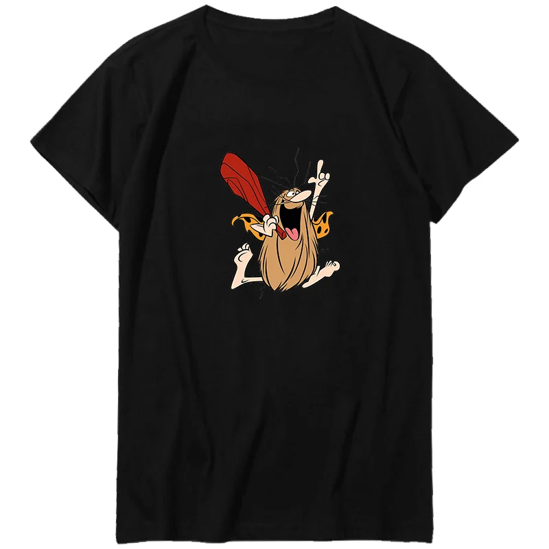 Captain Caveman Classic Graphic T-Shirt Cotton Short Sleeve Men's Summer Fashion Top Tees