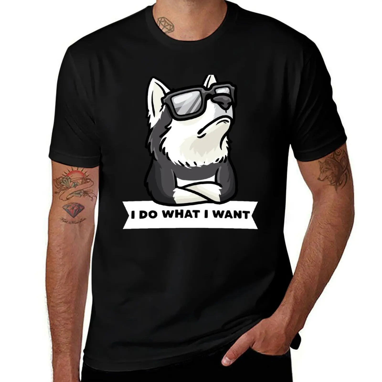T-shirt drôle pour chien Pomsky coquin, haut à manches courtes pour le travail en extérieur