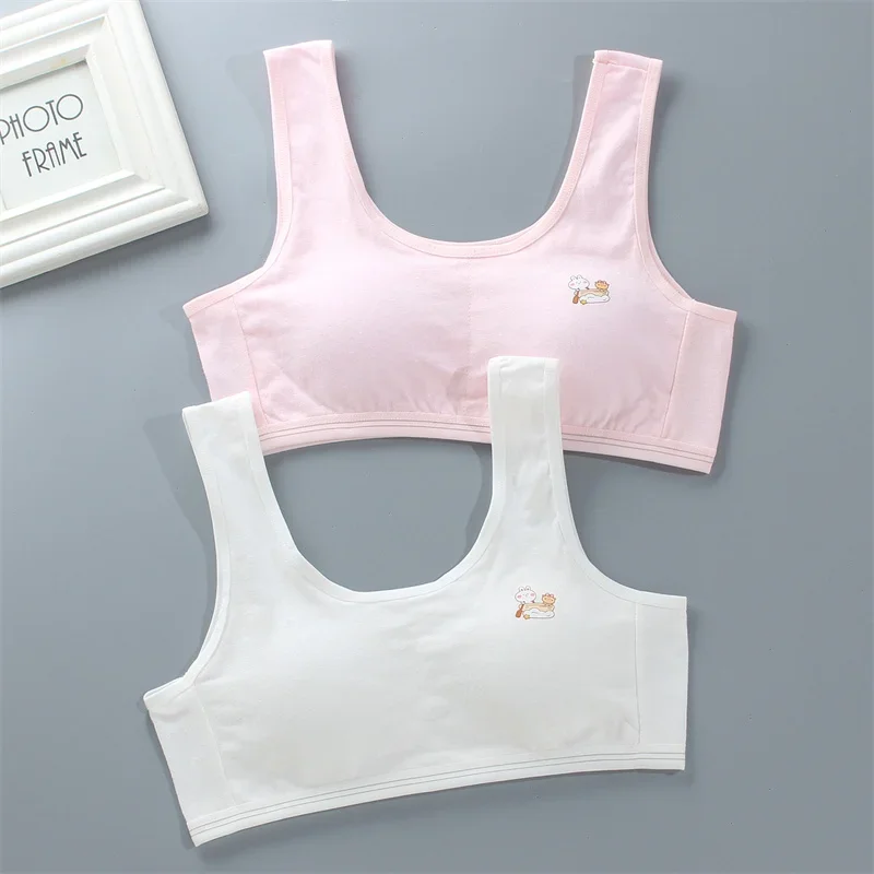 Teenage Girl With Underwire Comfortable Puberty Young Girls Sports Training Bras Children's Underwear Vests 8-16Years