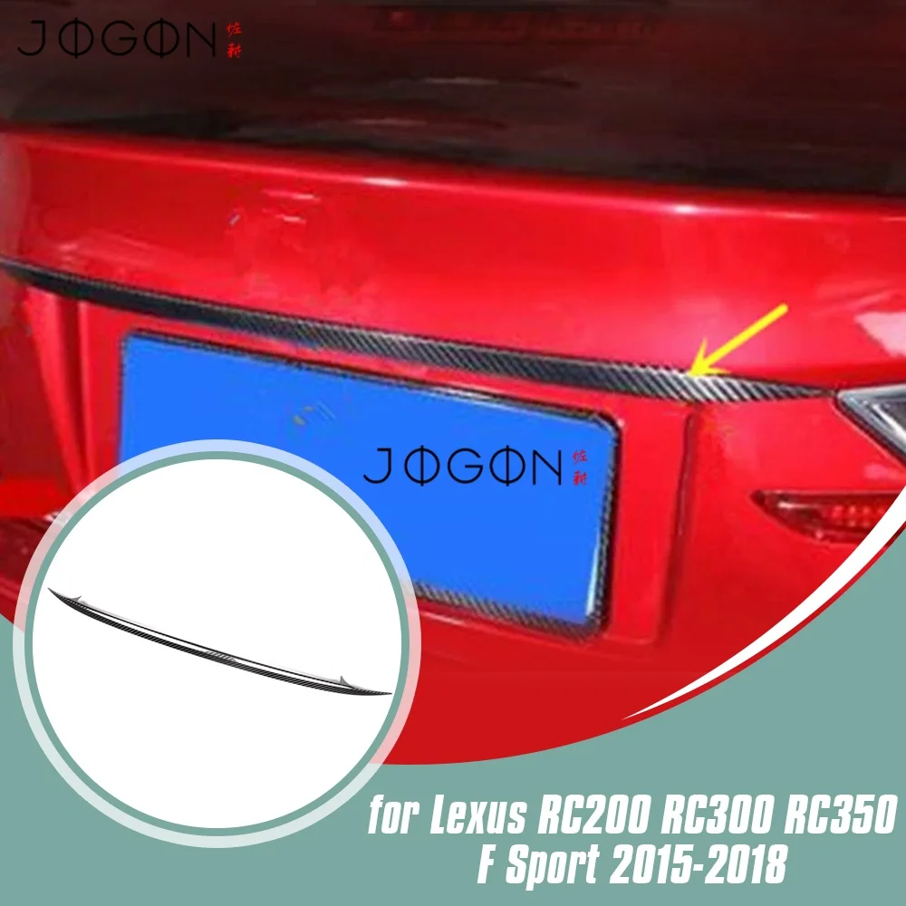 For Lexus RC200 RC300 RC350 RC F Sport 2015-2019 Dry Carbon Fiber Car Rear Door Trunk Lid Tail Gate Panel Cover Trim Accessories