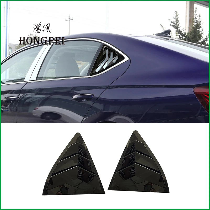 

Car Styling Rear Window Louver Shutters Vent Cover Trim For Skoda Octavia 4 Sedan 2020 2021 2022 Auto Accessories