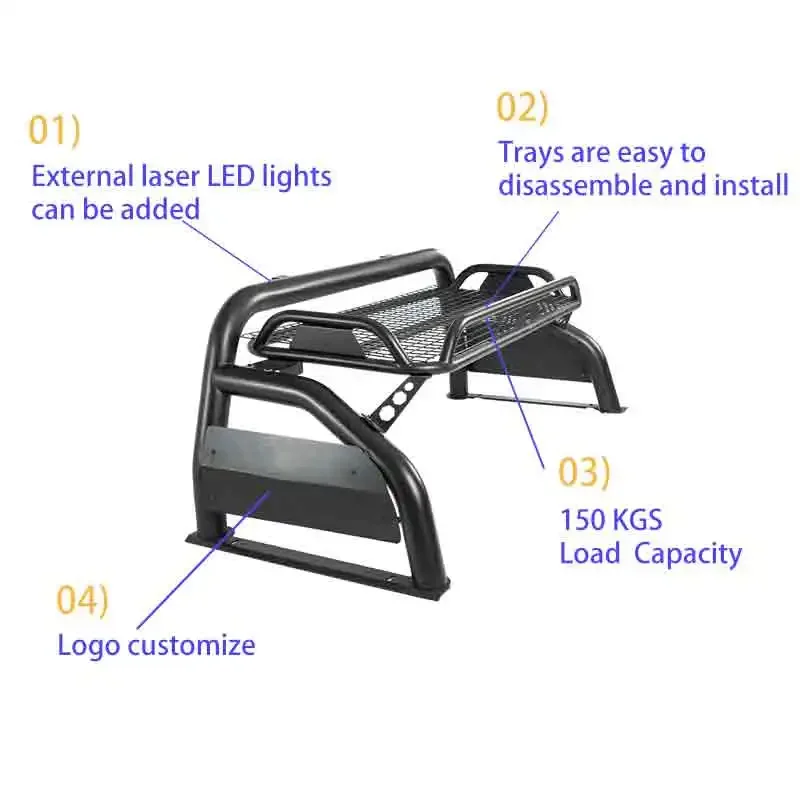 New type roll bar pickup 4x4 universal iron   for NAVARA CX-5 Triton D-MAX Tucson Ranger