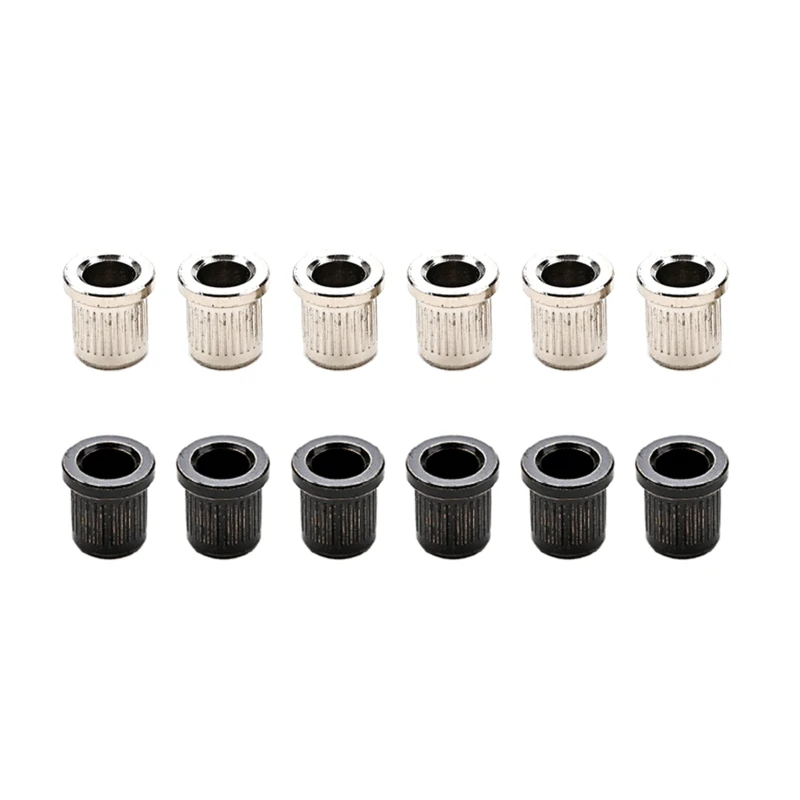 6 Pcs Guitar String Mounting Buckle Through Body Ferrules Bushings for Guitar Musical Instruments Parts Durable 448D