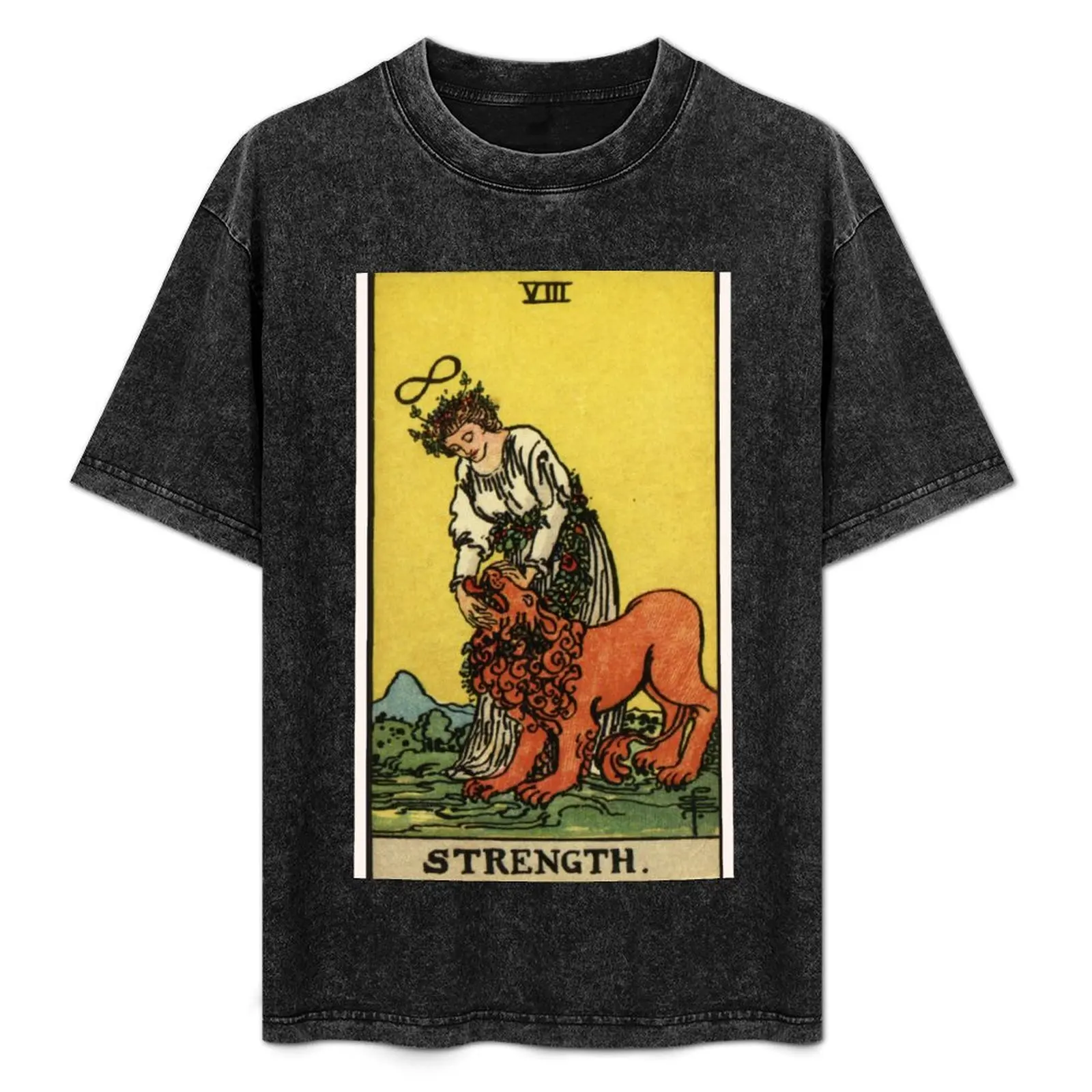 

VIII. Strength Tarot Card T-Shirt Casual Everyday Short Sleeve T-Shirt