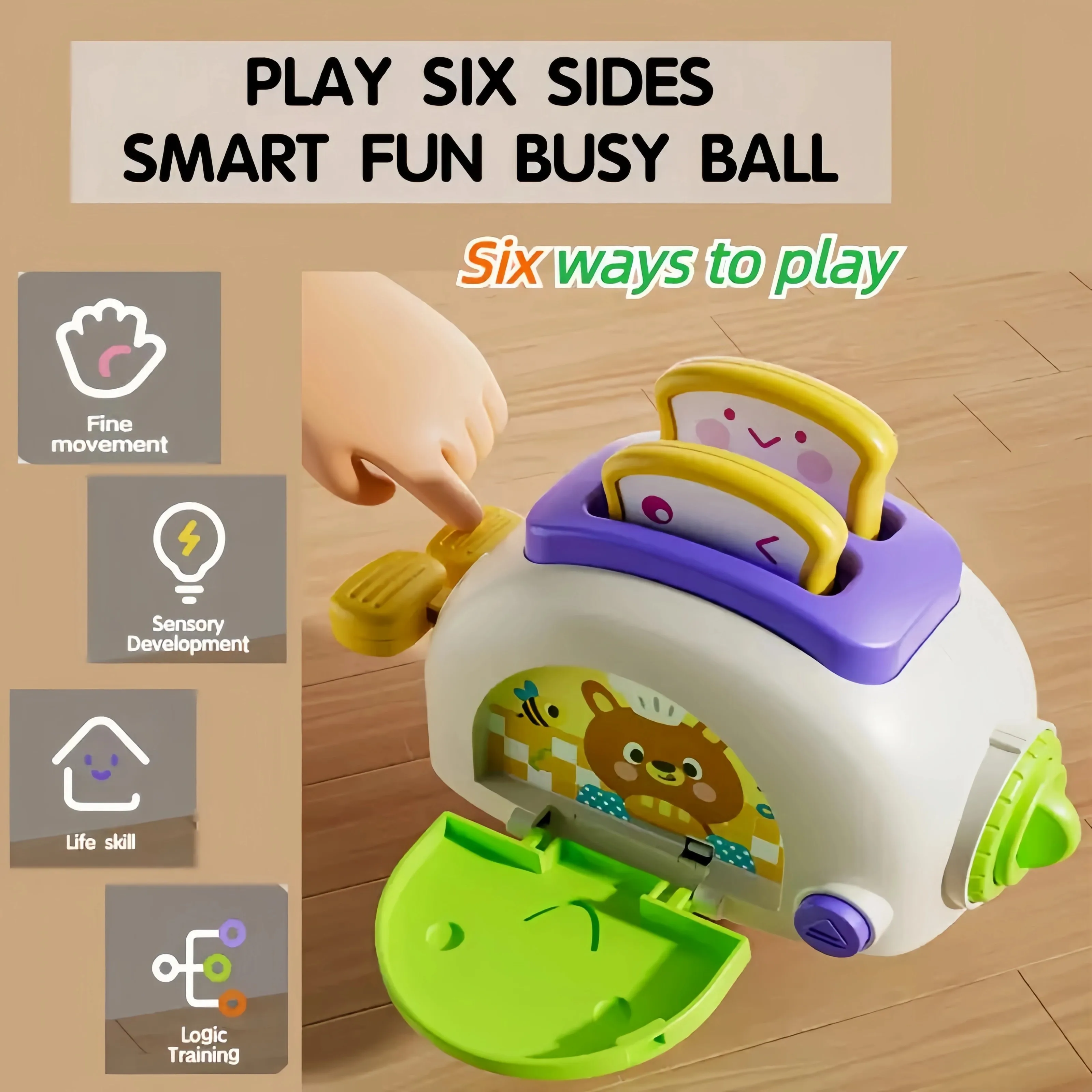5 in 1 Baby Busy Board Cube Montessori Sensory Toys for Toddlers Learning Fine Motor Skills Education Learning Activity Toys