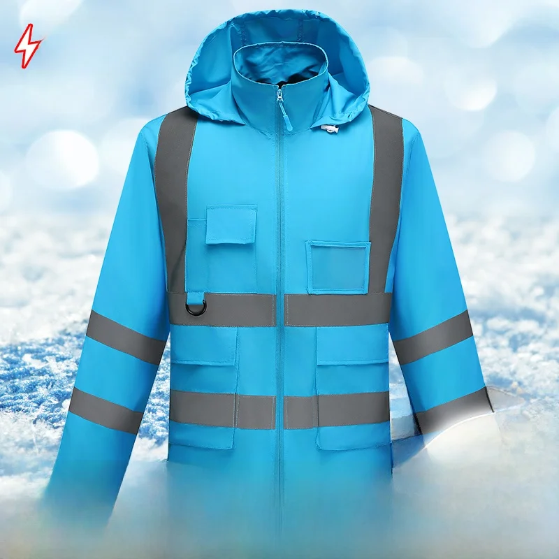 

Мужская летняя одежда из ледяного шелка для активного отдыха с защитой от УФ-излучения, светоотражающими полосами и логотипом, легкая, стильная...