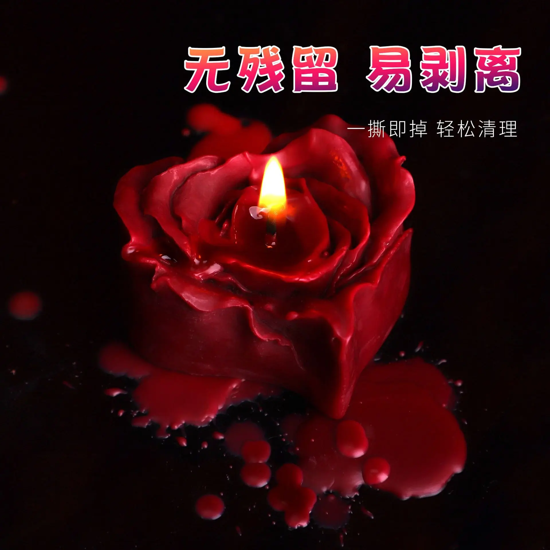 الورود الحب المبردة شمعة الدعائم يمزح ندف الروائح بالتنقيط الشمع BDSM زوجين الجنس #3