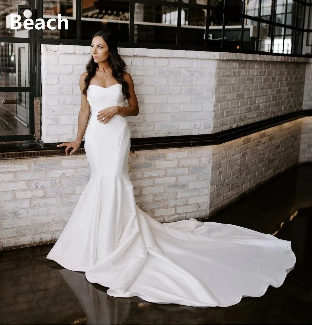 

Sweetheart Wedding Dress For Women Elegant Backless Sweep Train Customize To Measures Bridal Gowns 2024 Robe De Mariee Civil