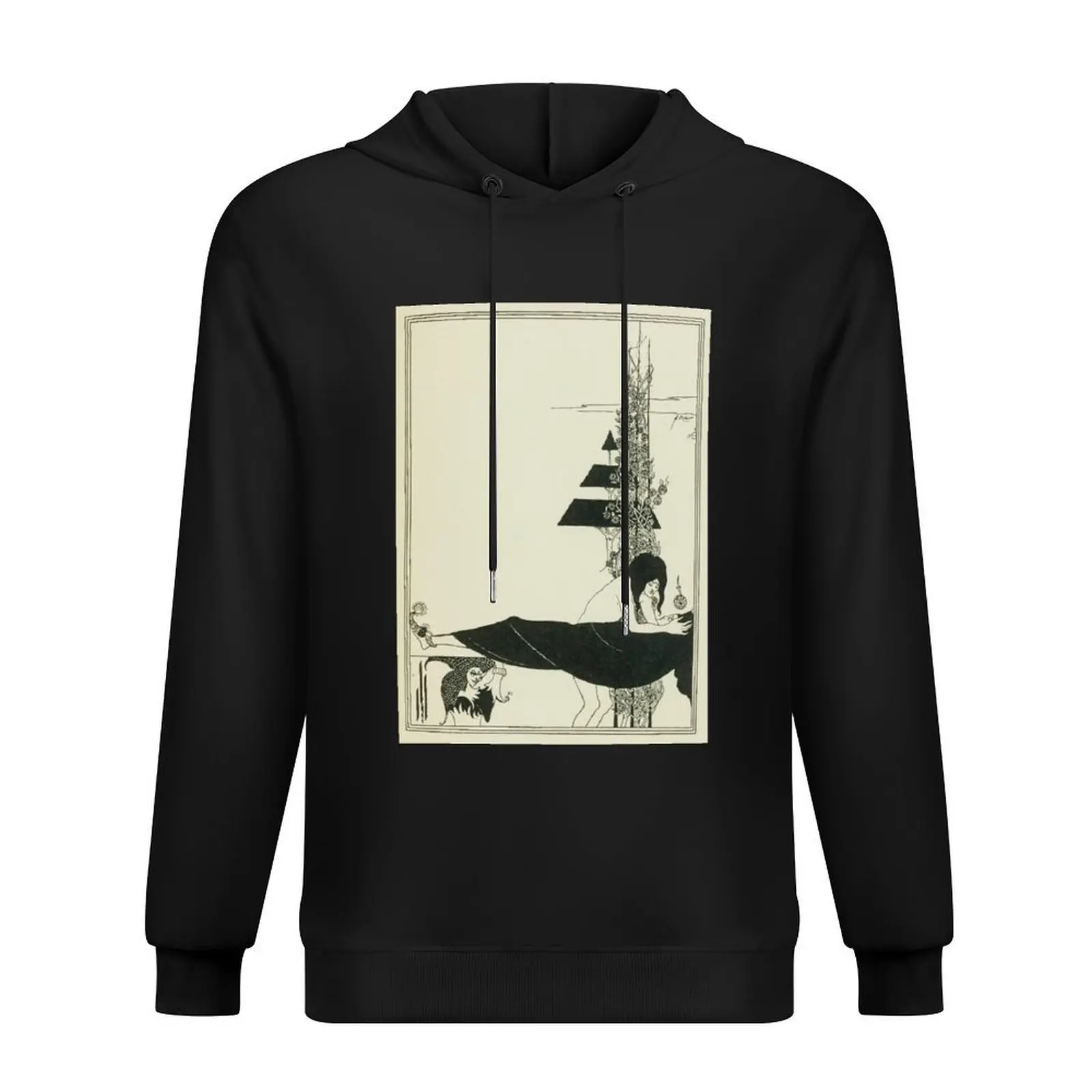 1907 AUBREY BEARDSLEY Dibujo en blanco y negro Salome Oscar Wilde - Un lamento patónico - Sudadera con capucha tragedia para mujer