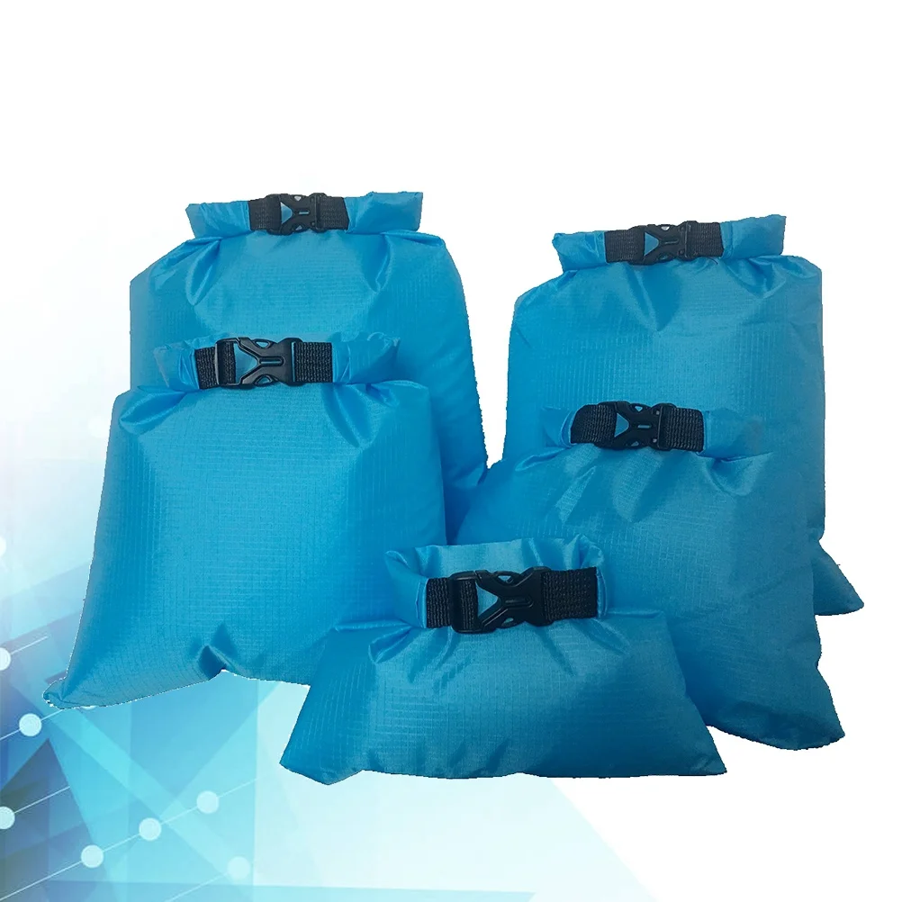 

5 pcs Waterproof Dry Bag 1.5L 2.5L 3.5L 4.5L 6L Roll Top Sealed Double Stitched For Kayaking Rafting Camping Boating Outdoor