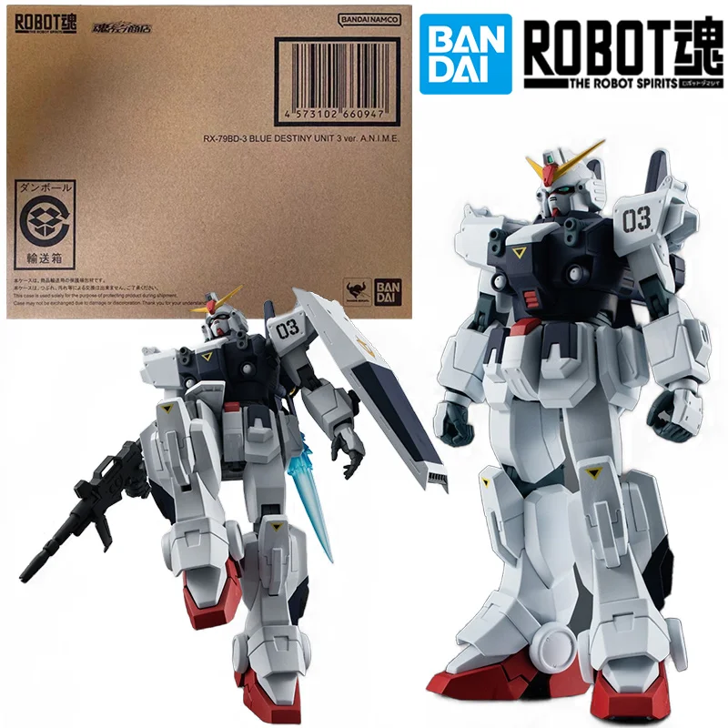 

Bandai The Robot Spirits Side MS RX-79BD-3 Blue Destiny Unit 3 Ver. A.n.i.m.e. 14Cm Original Action Figure Gundam Model Toy Gift