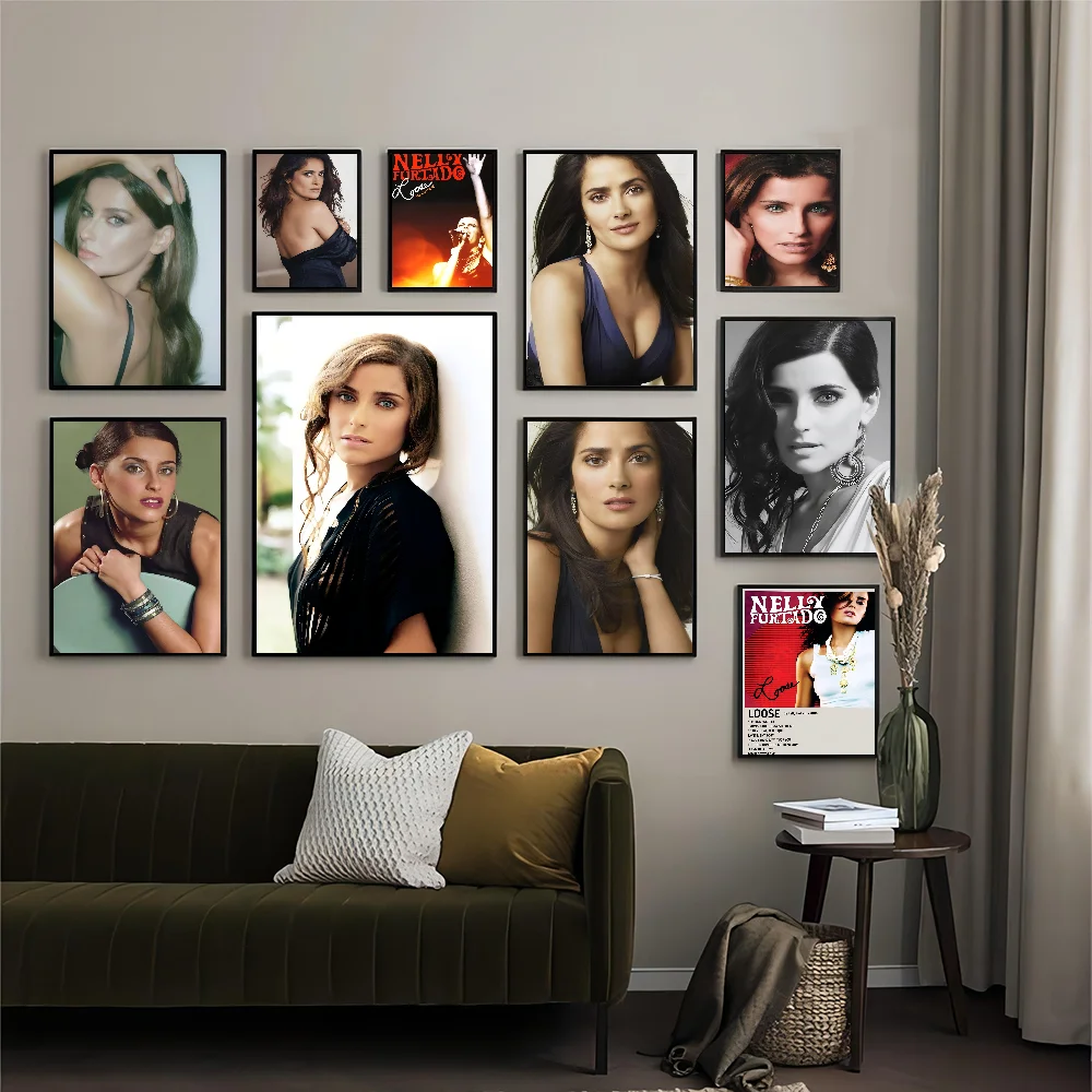 

Singer Nelly Furtado Movie Sticky Posters Vintage Room Home Bar Cafe Decor Room Wall Decor