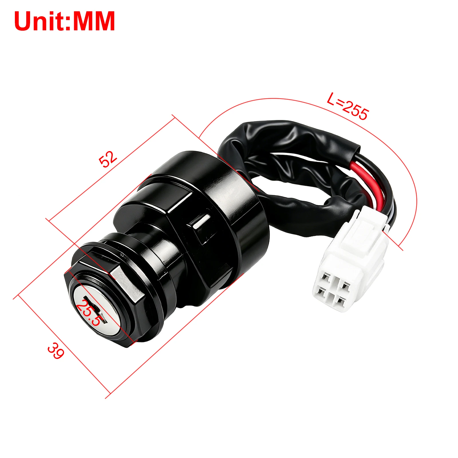 Ignition Key Switch for Yamaha Wolverine Grizzly Kodiak YFZ450 YFM400 YFM450 YFM45 YFZ YFM 400 450 5ND-82510-00  5TG-82510-02