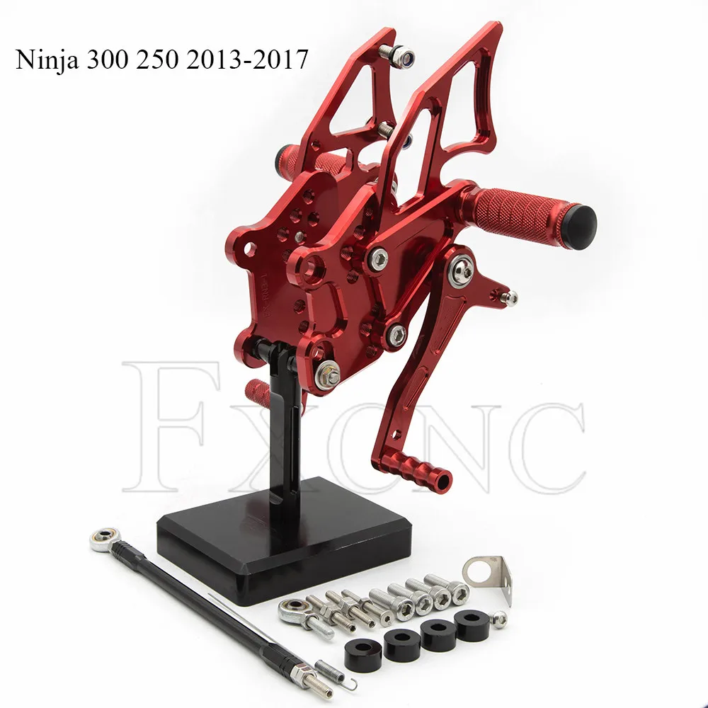 

For KAWASAKI NINJA 300 NINJA 250 2013-2018 Motorcycle Rearset Footrest Footpeg CNC Aluminum Alloy Pedal Foot peg Rear Set