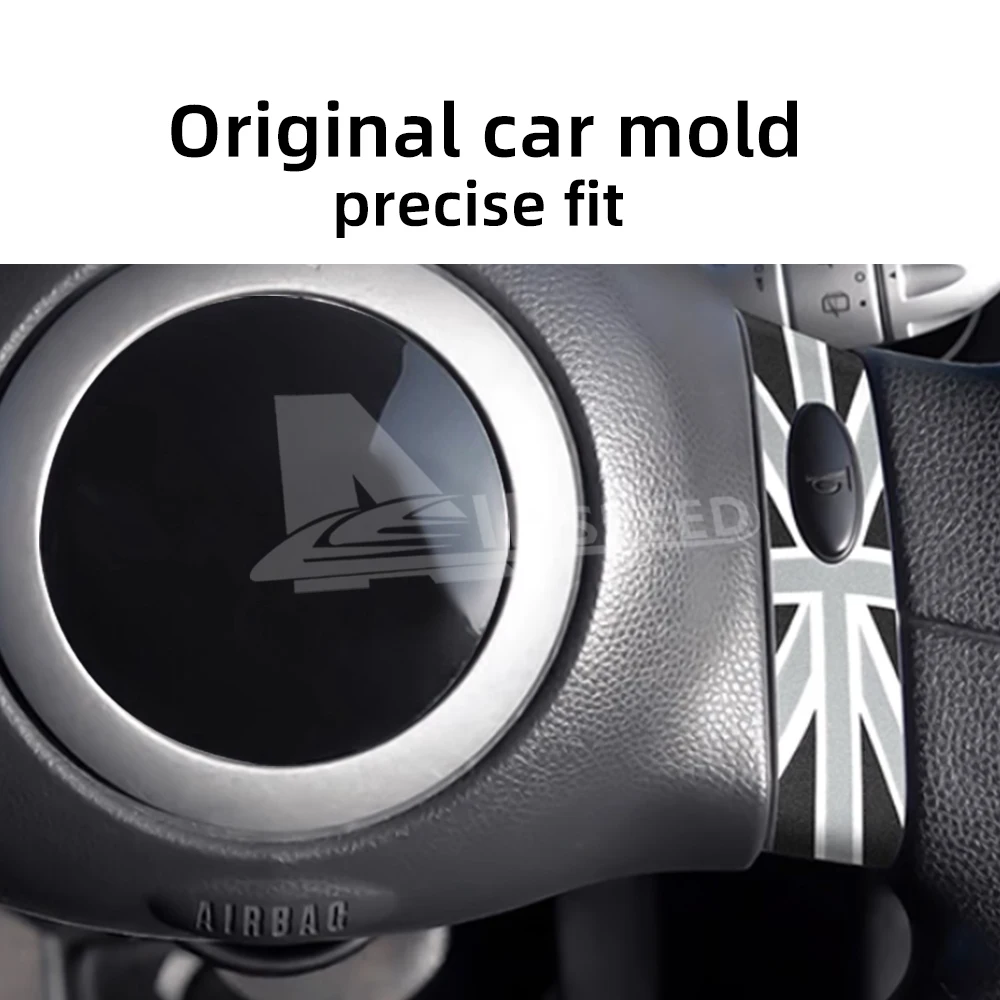 PU Leather for Mini Cooper R50 R53 R52 2001-2006 Hatch One Steering Wheel Button Sticker Strip Car Interior Panel Cover Decal