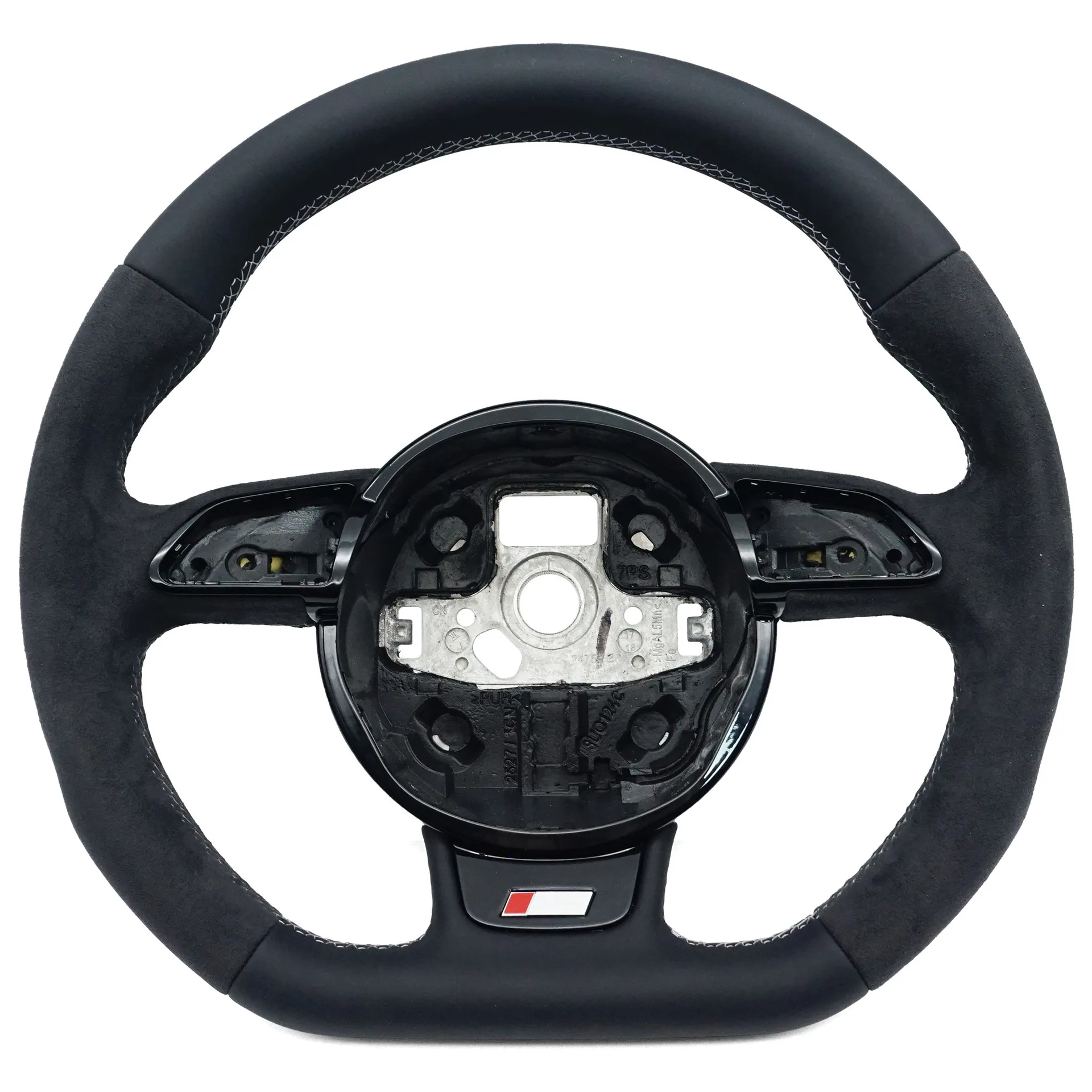 Suitable for Audi A4B8SLINE standard half-turned gray line no button no paddle sports flat bottom steering wheel