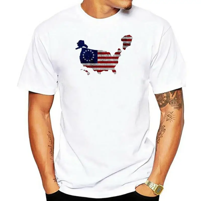 Nrcc Greenland Usa 51St State Distress Trump Betsy Ross Flag T Shirt White Men