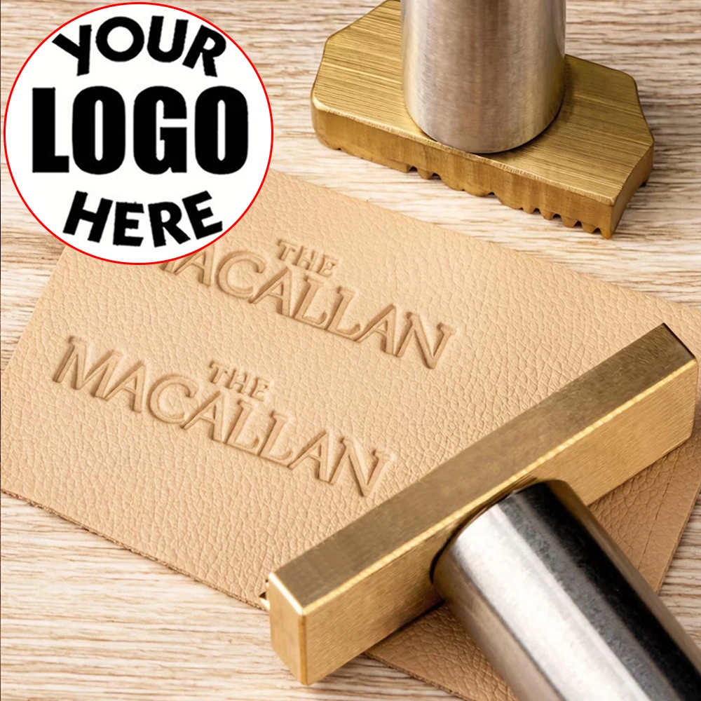 Custom M8 LOGO Leather Stamp Personalized Brass Mould Hand Punching Leather Stamps Brand Working Carving Stamping Punches Tools