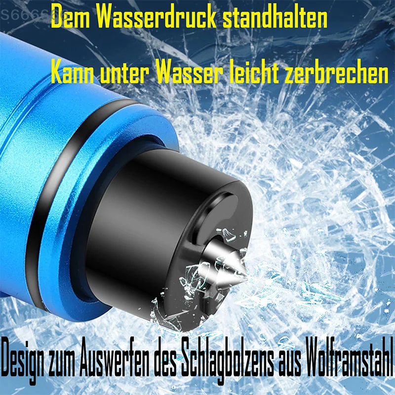 

Safety Hammer & Seatbelt Cutter, 2 In 1 Car Window Breaker Seatbelt Cutter Glass Window Breaker Under Water