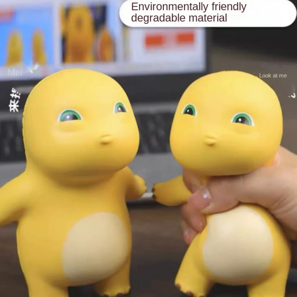 Dinosaur Figure Little Milk Dragon Decompress Toys Cartoon Doll Slow Rebound Milk Dragon Squeeze Toy Yellow Squeeze Toys