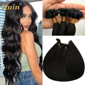 Gerade ich tippe Echthaar verlängerungen 0,8g/ 1g/Strang 50 stehen Echthaar Haar brasilia nische Remy Echthaar verlängerungen reine Farbe