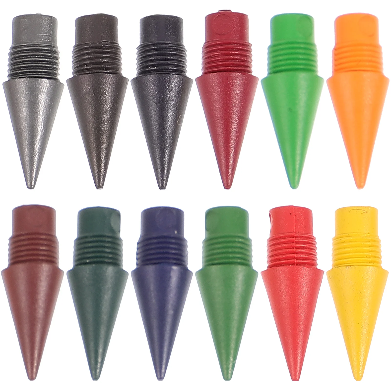 

12 Pcs Replaceable Colored Pencil Tips Pupils Inkless Writing Nibs Graphene Portable