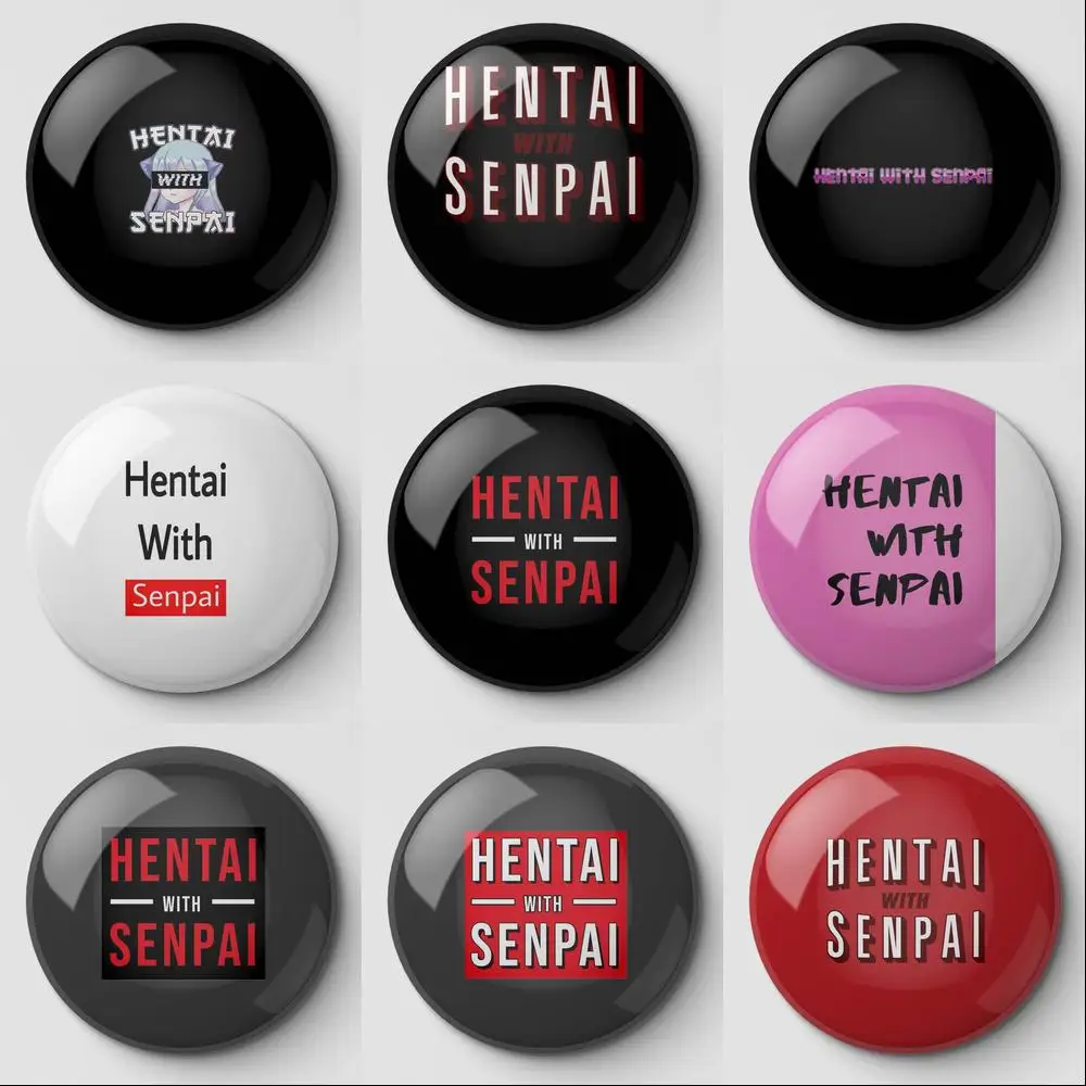 Hentai With Senpai Girl Of Soft Button Pin Customizable Brooch Lapel Pin Clothes Cute Jewelry Fashion Cartoon Badge Women Hat