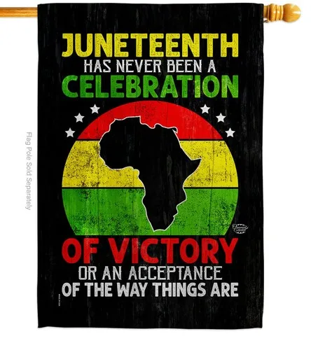 Victory African House Flag Black History Juneteenth Jubilee Americans Indepen... EYY IIX SSL