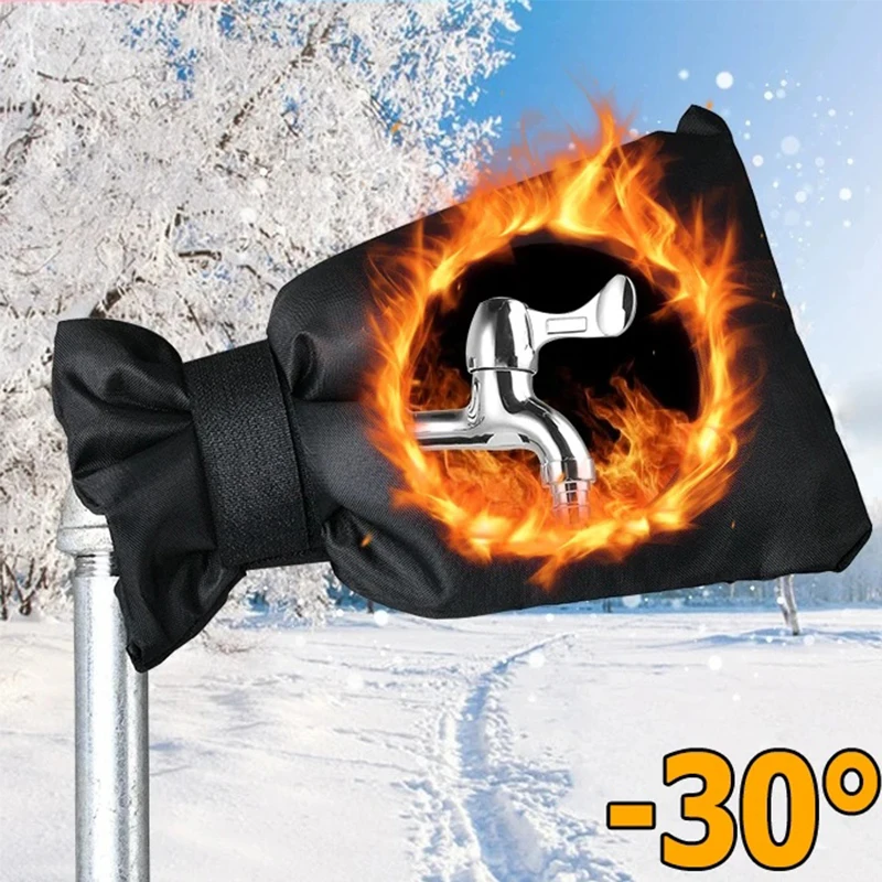 

1/2PC Faucet Cover Winter Outdoor Anti-Freeze Faucet Covers Pipe Insulation Frost Protective Cover Reusable Tap Protector