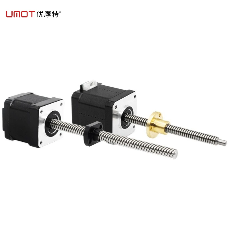 

UMOT 35 мм Nema14 Длина винта 125-360 мм Микролинейный привод Шаговый двигатель Линейный шаговый двигатель Двигатель ходового винта с резьбой