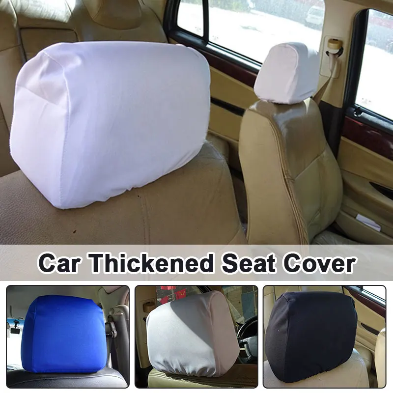 2Pcs Car Headrest Dust Cover Seat Cap Universal All Inclusive Headrest Pillow Cover Taxi Advertising Head Cover Car Interior